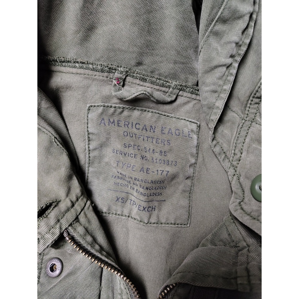 American Eagle Outfitters Womens Olive Green Military Utility Jacket XS AE-177 - Picture 7 of 8